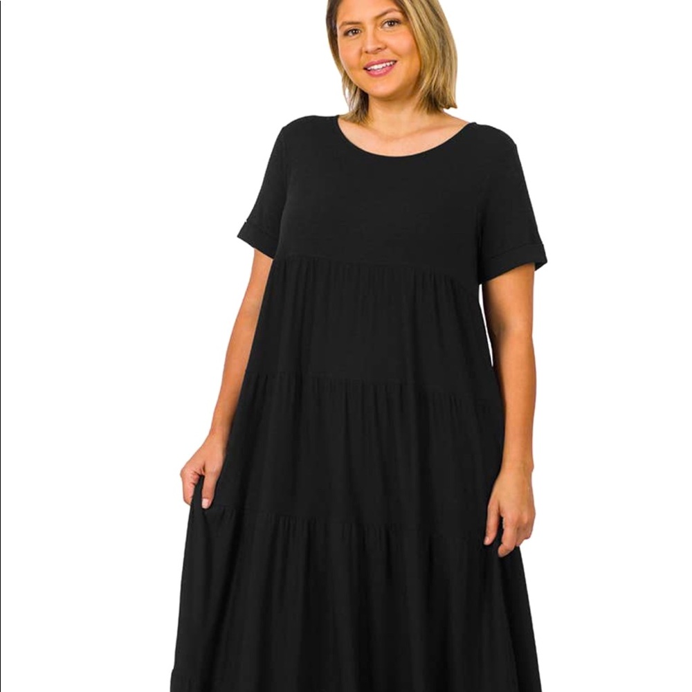 Black Tiered Maxi Dress